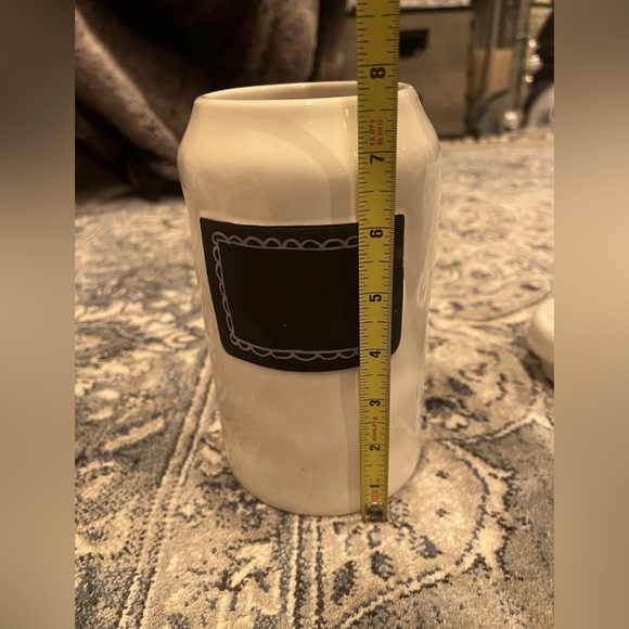 Rae Dunn Large White Dimpled 10” Take Note Canister - Picture 11 of 12